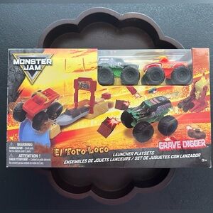 Monster Jam ~ El Toro Loco & Grave Digger Launcher Set